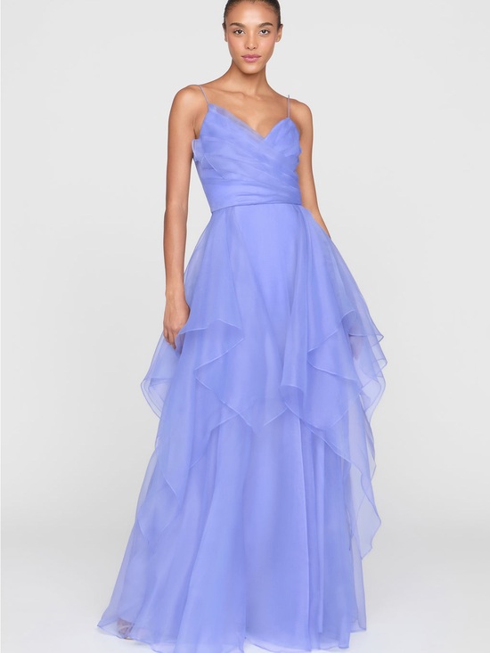 Theia Dresses & Skirts - Theia Adessia Strapless Tiered Gown Deep Periwinkle Size 4 NWT